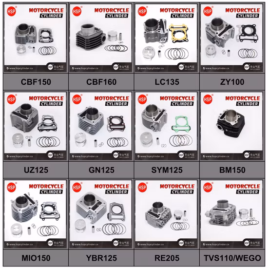 Yamaha/Honda/Suzuki/Bajaj/Fernseher/Roller/Dirt Bike Motorradteile für 50 cc 70 cc 100 cc 110 cc 125 cc 150 cc 200 cc Motorrad-Zylinder-Set, Motorrad-Ersatzteile
