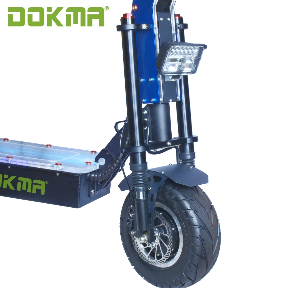 Dokma 13 Inch New 72V 7000W Customized OEM Dtoursor on Road Foldable Electric Dual Motor 2 Wheels City Electric E Scooter for Adult